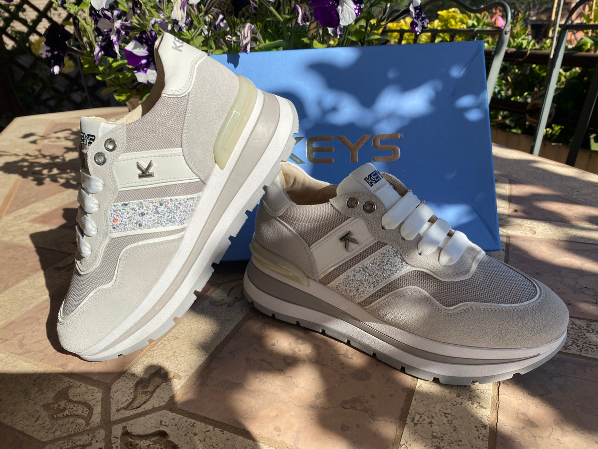 Keys K-10571 sneakers donna Golden white/grey