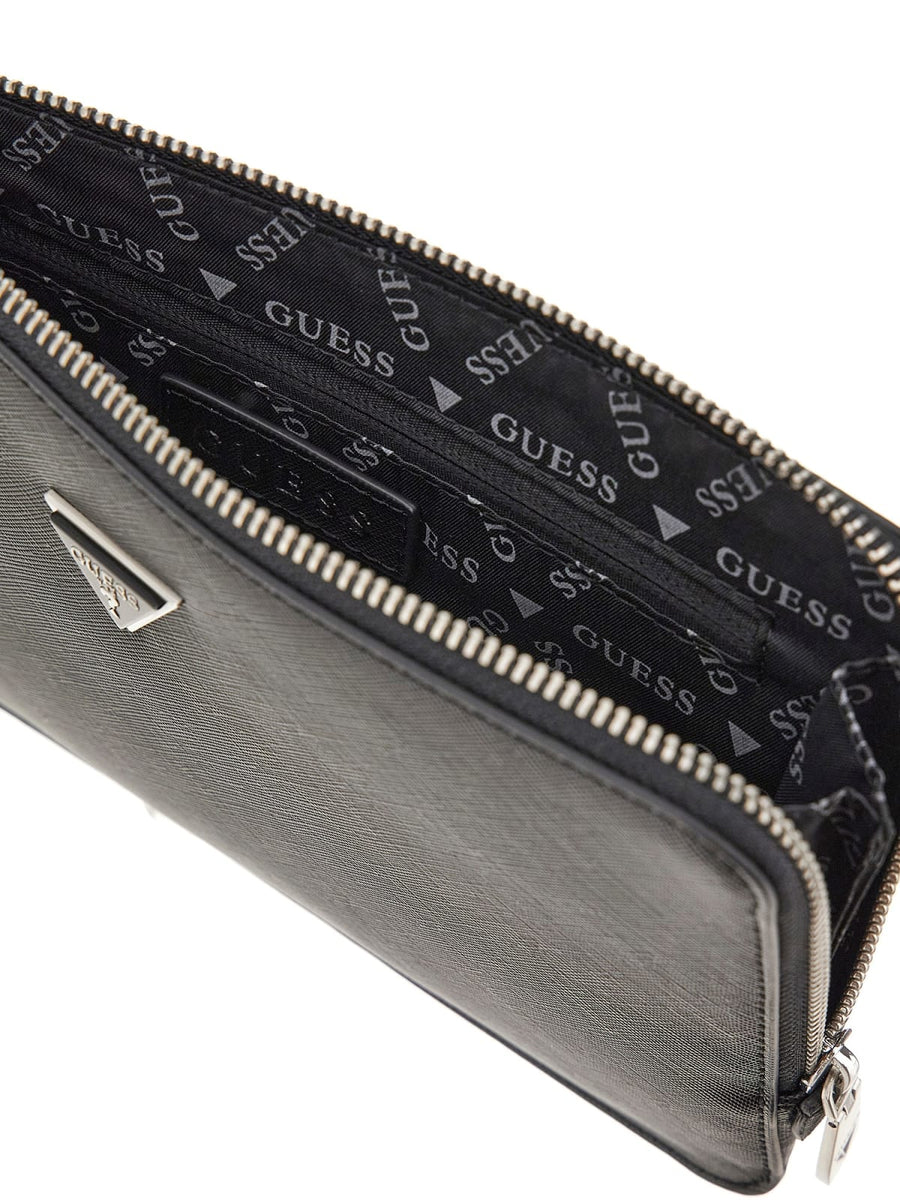 Guess HMTOSA P4255 pochette uomo in tessuto black – DM CALZATURE