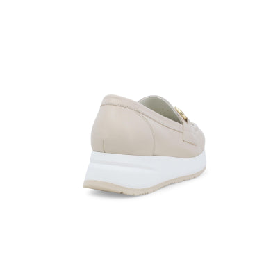 Melluso R20088 Sneakers mocassino donna in pelle latte
