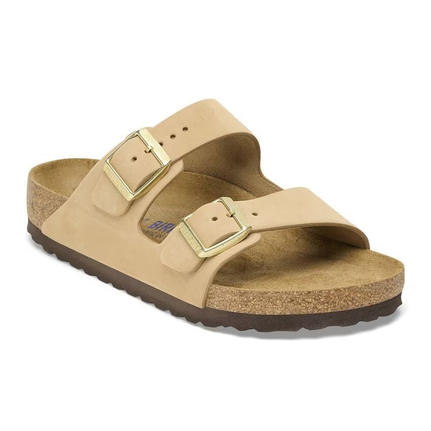 Birkenstock 1019016 Arizona plantare morbido Pelle Nubuck - Sandcastle