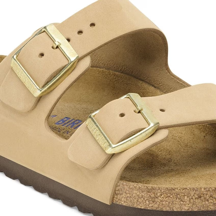 Birkenstock 1019016 Arizona plantare morbido Pelle Nubuck - Sandcastle