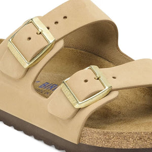 Birkenstock 1019016 Arizona plantare morbido Pelle Nubuck - Sandcastle