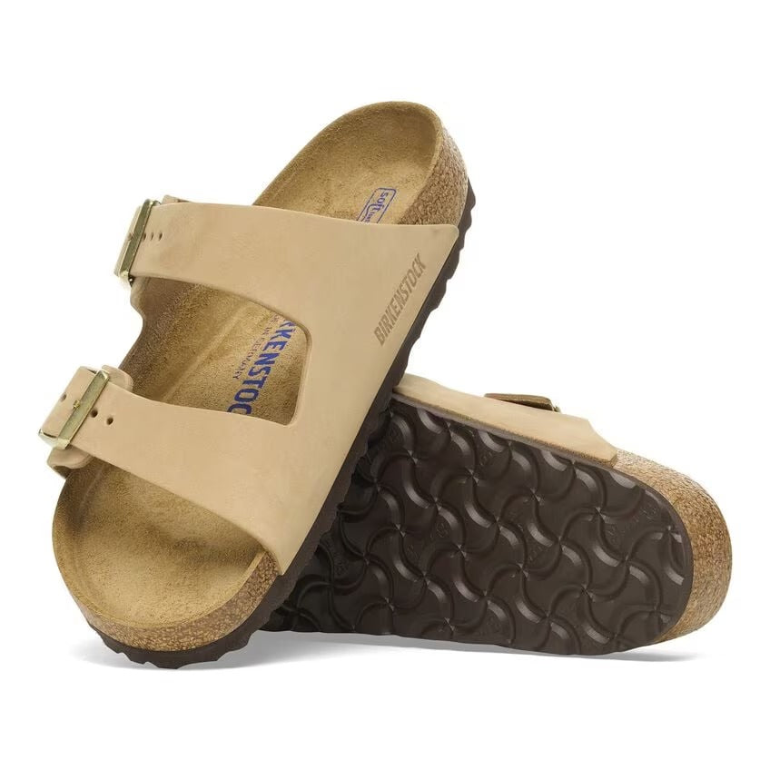 Birkenstock 1019016 Arizona plantare morbido Pelle Nubuck - Sandcastle