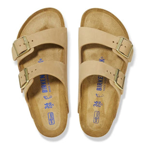 Birkenstock 1019016 Arizona plantare morbido Pelle Nubuck - Sandcastle