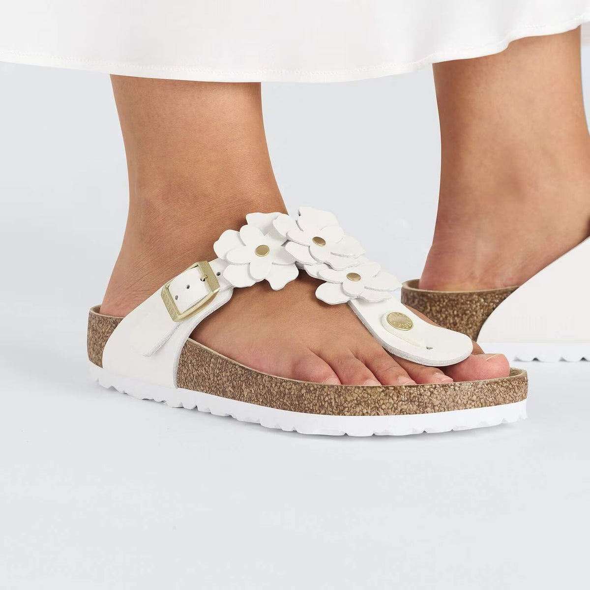 Birkenstock 1026686 Gizeh Flower Embellishment  Pelle naturale