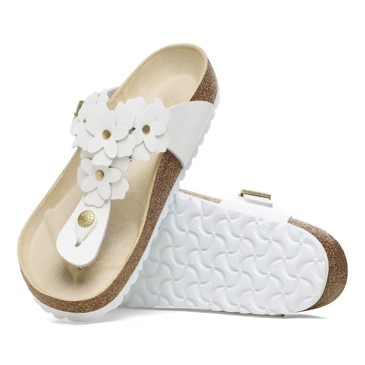 Birkenstock 1026686 Gizeh Flower Embellishment  Pelle naturale