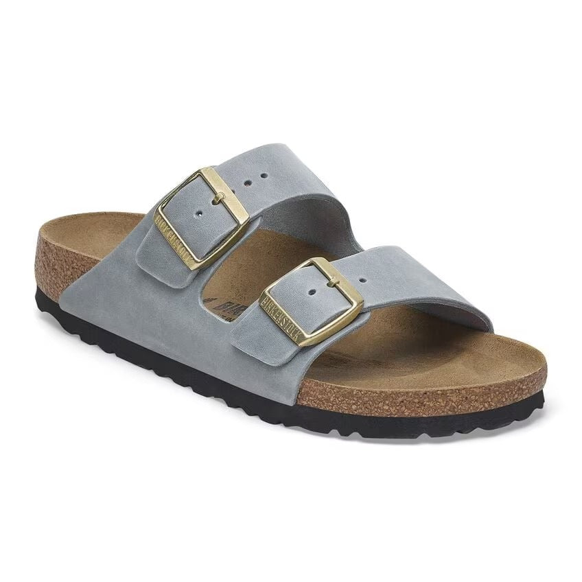 Birkenstock 1029253 Arizona Pelle oliata - Basalt Gray