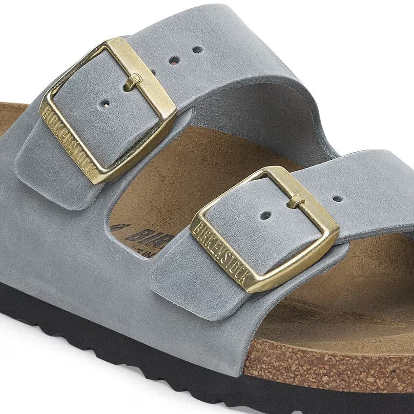 Birkenstock 1029253 Arizona Pelle oliata - Basalt Gray
