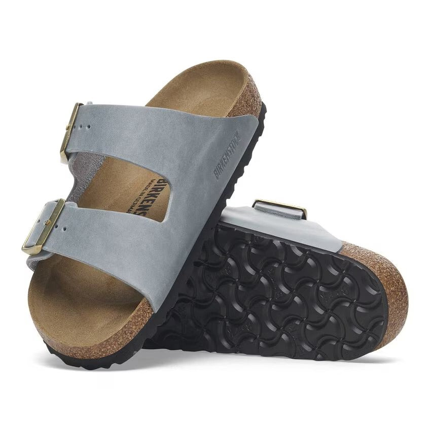 Birkenstock 1029253 Arizona Pelle oliata - Basalt Gray