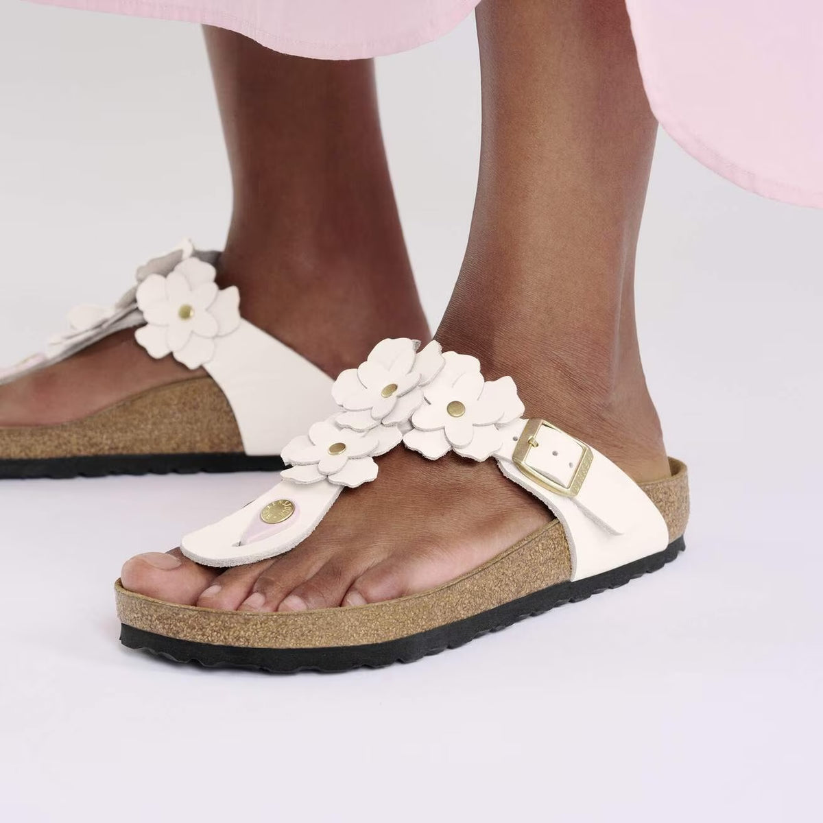 Birkenstock 1029287 Gizeh Flower Embellishment  Pelle naturale