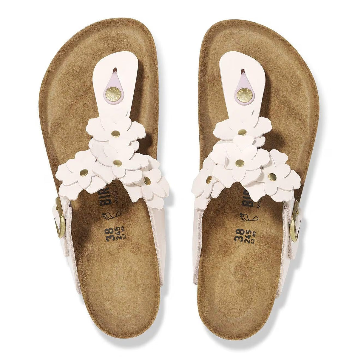 Birkenstock 1029287 Gizeh Flower Embellishment  Pelle naturale