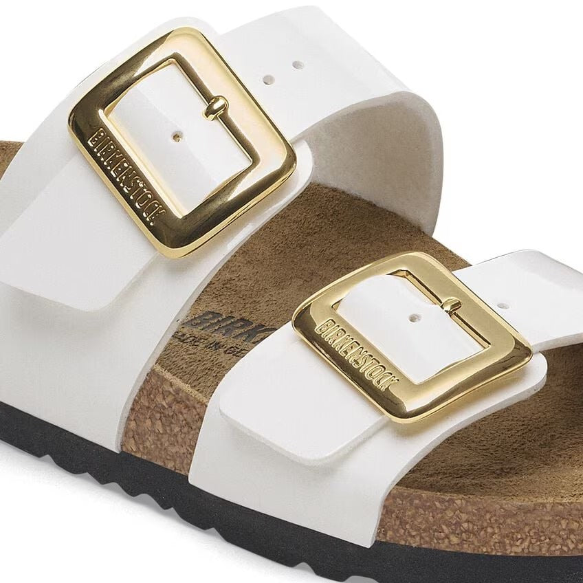 Birkenstock 1029438 Sydney Cushion Buckle Birko-Flor vernice - Patent White