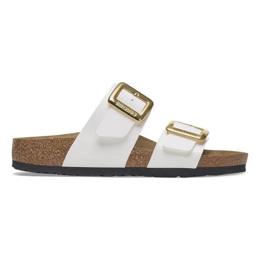 Birkenstock 1029438 Sydney Cushion Buckle Birko-Flor vernice - Patent White