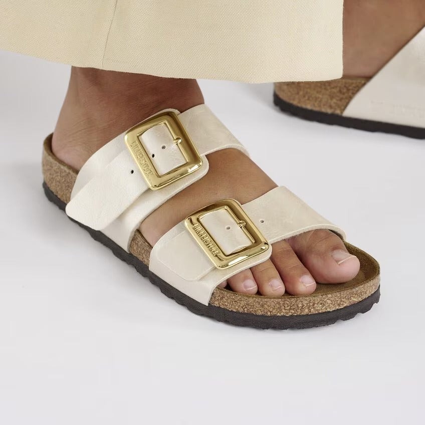 Birkenstock 1029492 Sydney Luxe Buckle Birko-Flor - Graceful Pearl White
