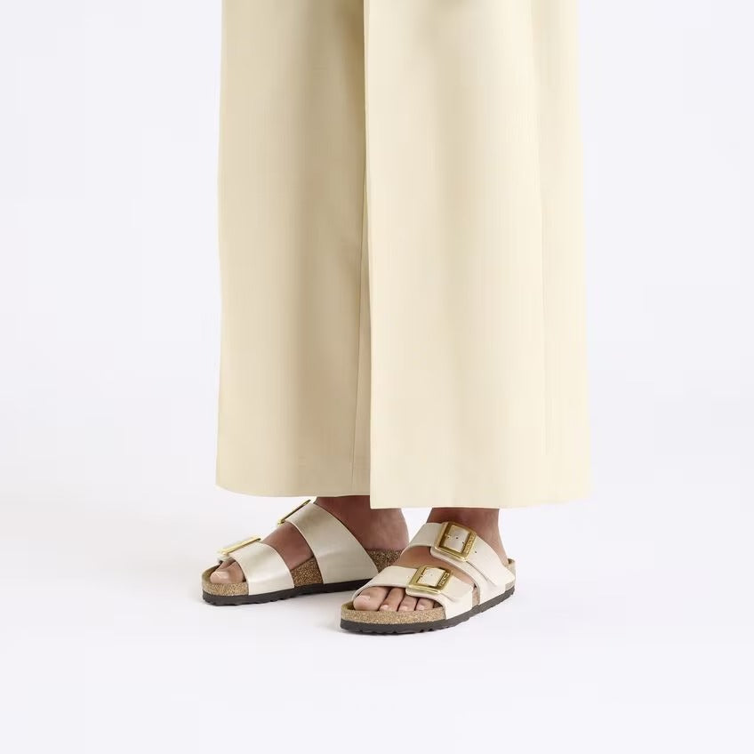 Birkenstock 1029492 Sydney Luxe Buckle Birko-Flor - Graceful Pearl White