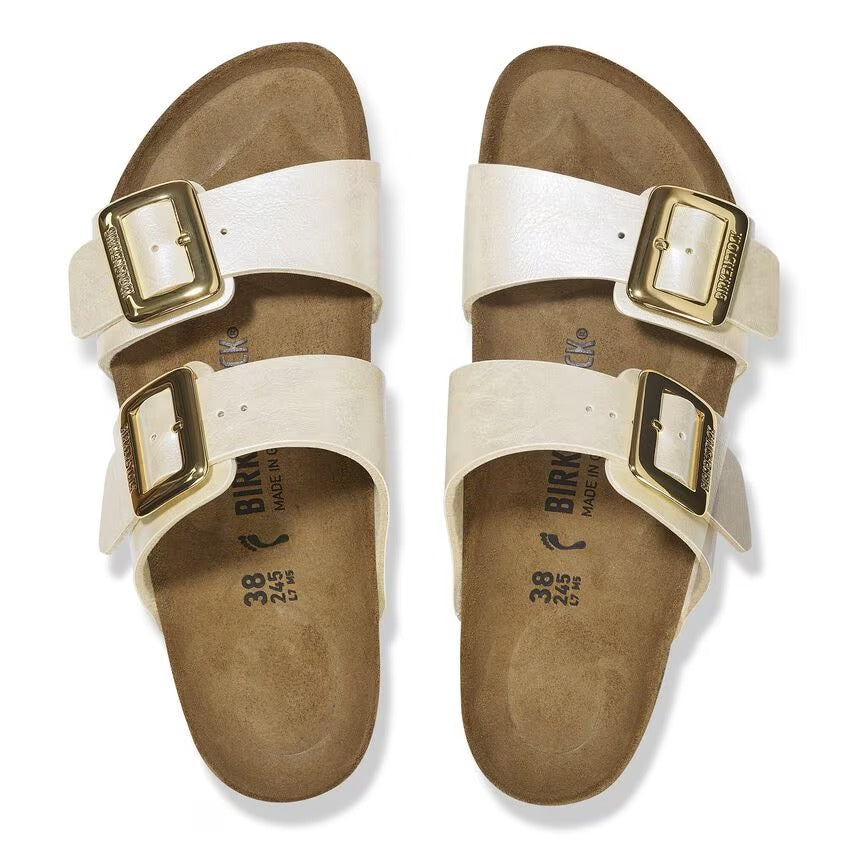 Birkenstock 1029492 Sydney Luxe Buckle Birko-Flor - Graceful Pearl White