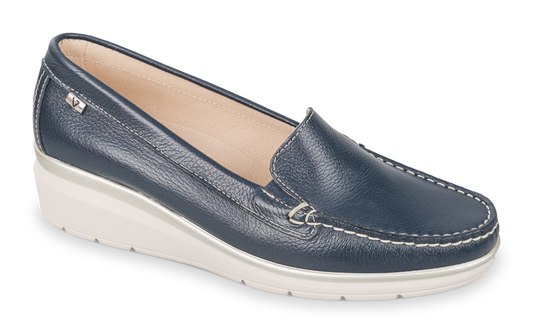 Valleverde 11050 mocassino donna in pelle blue