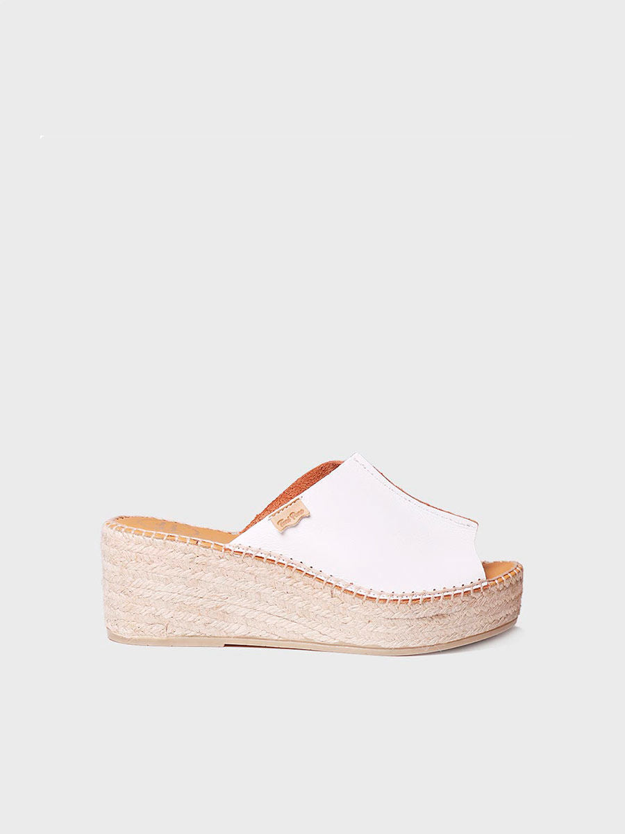 Toni Pons Ivonne espadrillas in pelle aperte dietro bianco
