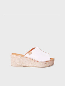 Toni Pons Ivonne espadrillas in pelle aperte dietro bianco