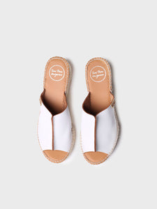 Toni Pons Ivonne espadrillas in pelle aperte dietro bianco