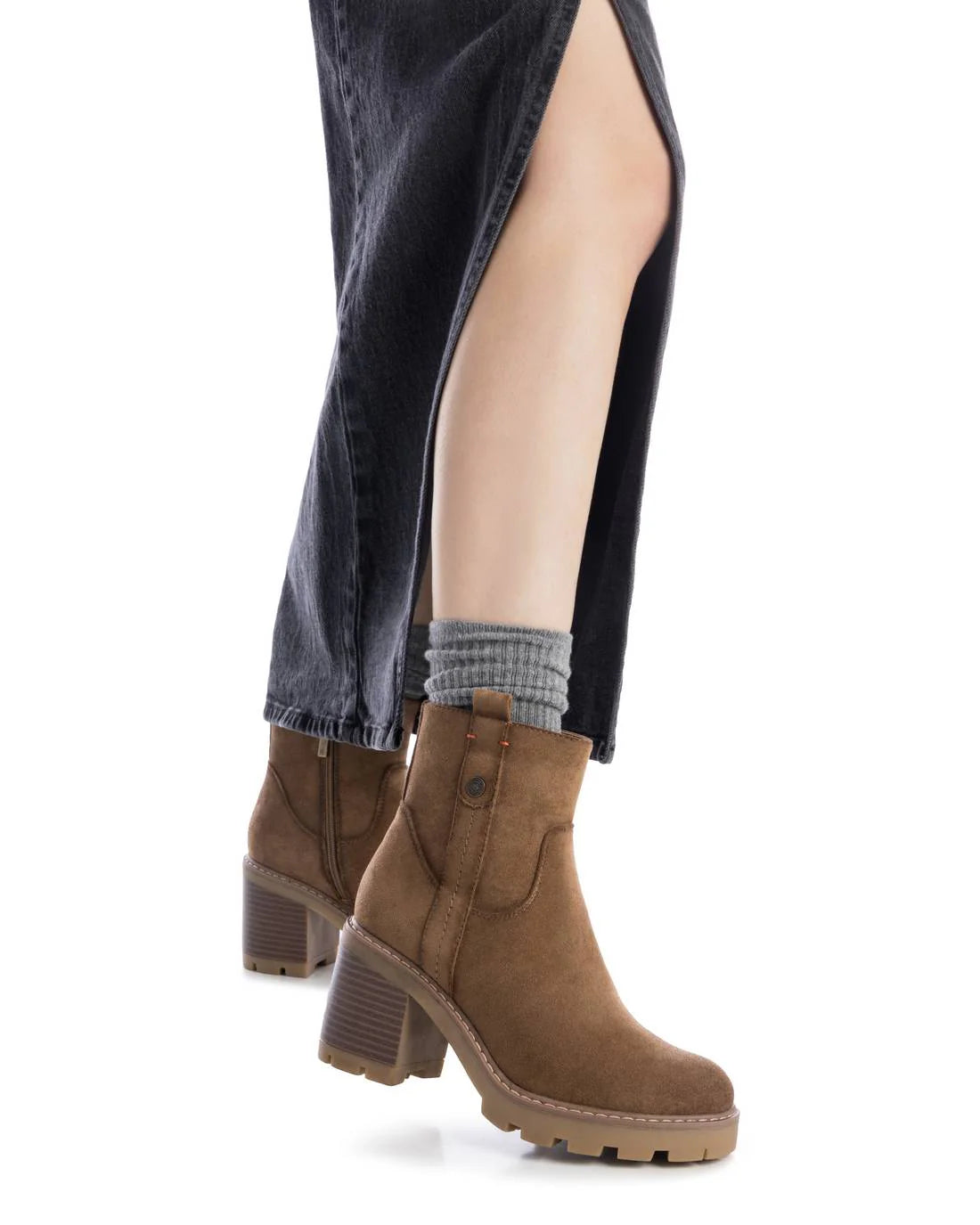 Refresh 17303201 Stivaletto donna con tacco taupe