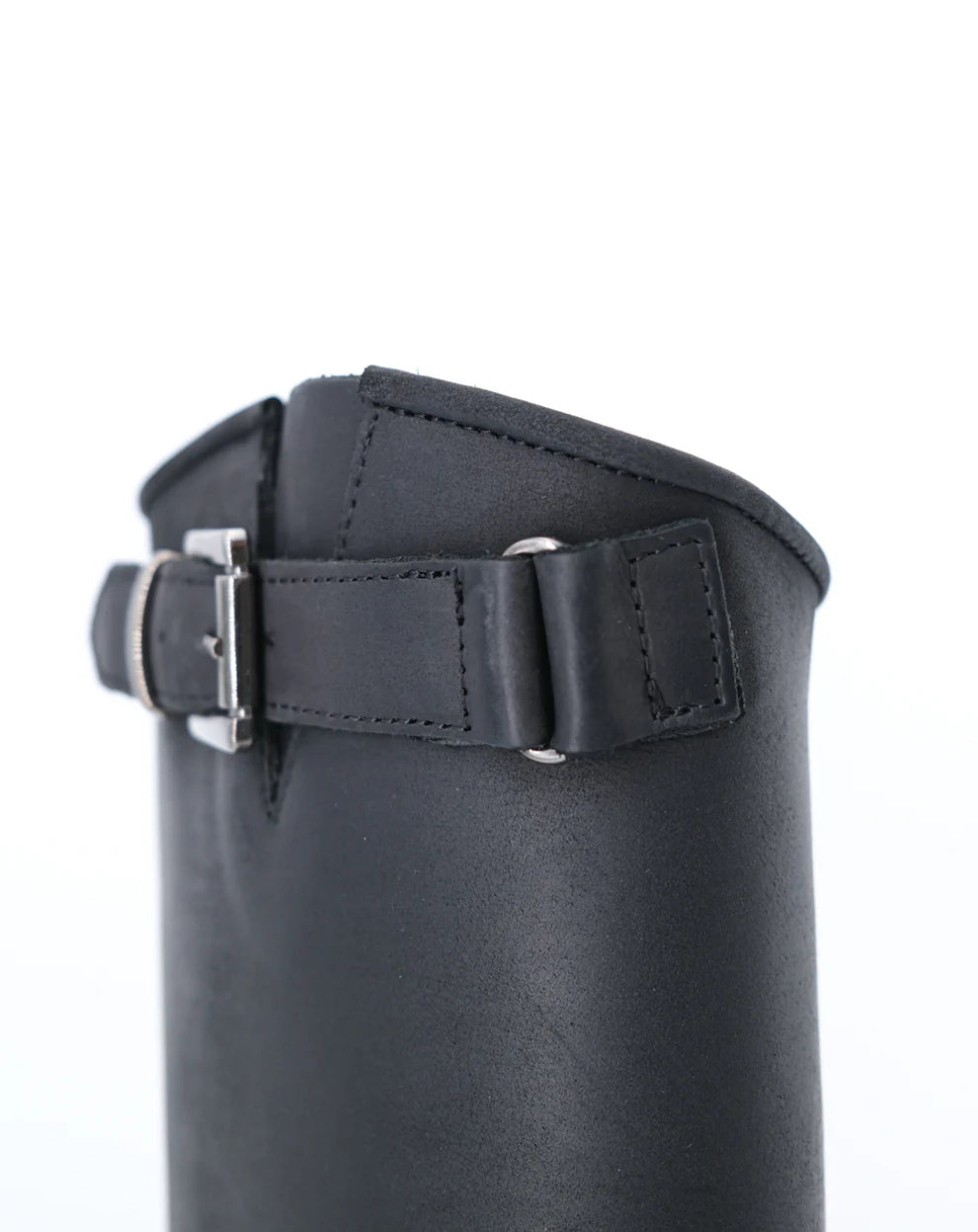 Stelio Malori 2000 stivale biker in pelle nero