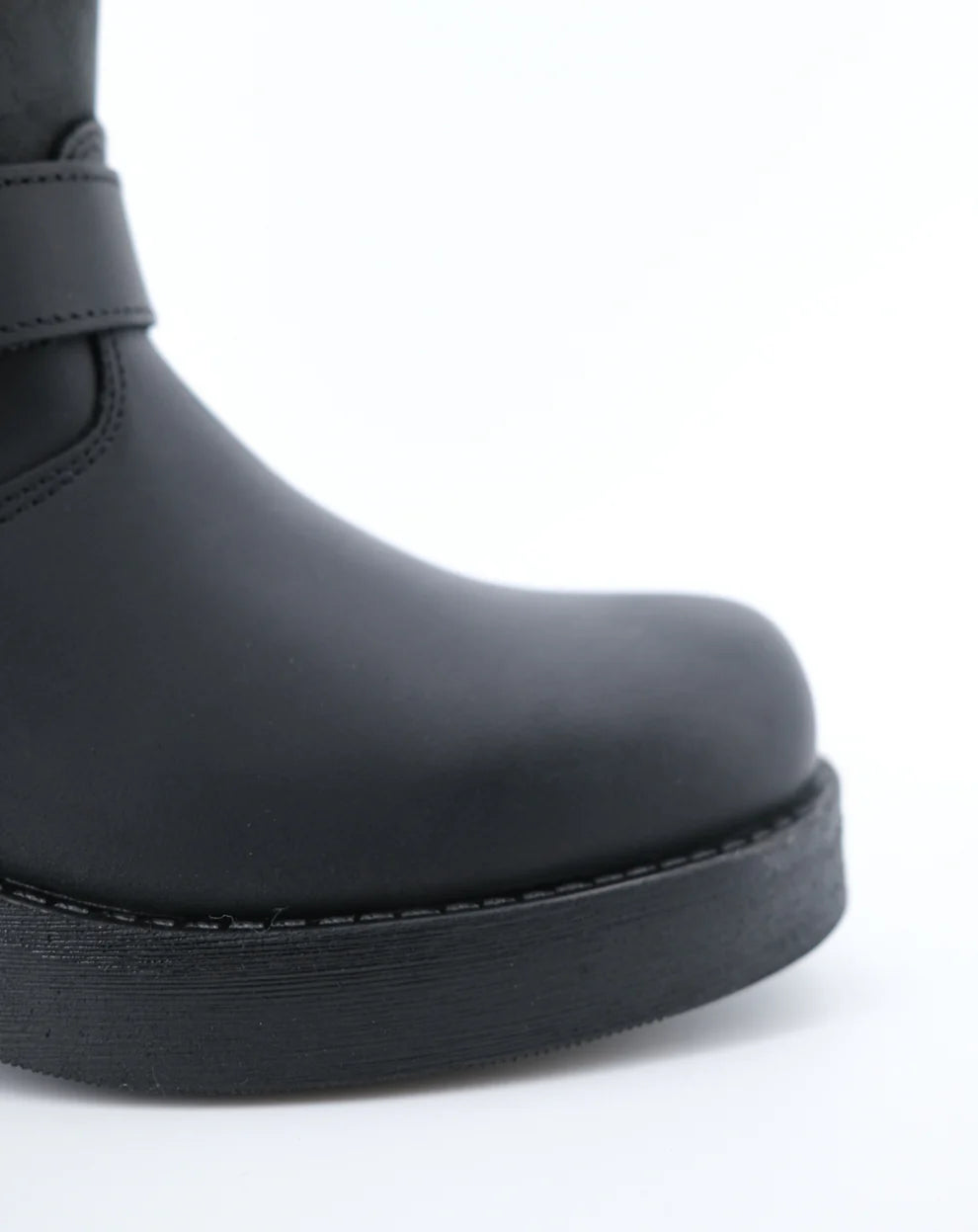 Stelio Malori 2000 stivale biker in pelle nero