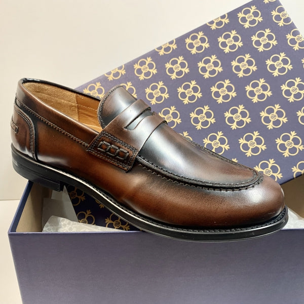 FRANZINI 80116 MOCASSINO IN PELLE ABRASIVATA BROWN