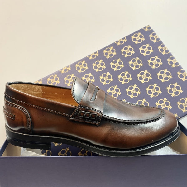 FRANZINI 80116 MOCASSINO IN PELLE ABRASIVATA BROWN