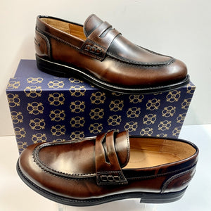 FRANZINI 80116 MOCASSINO IN PELLE ABRASIVATA BROWN