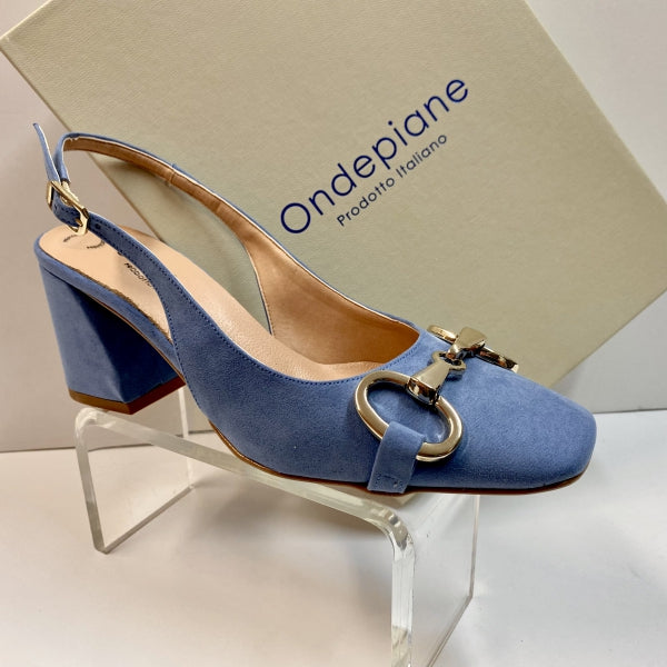 ONDE 431 CHANEL DONNA CON MORSETTO ORO SCAMOSCIATO AVIO