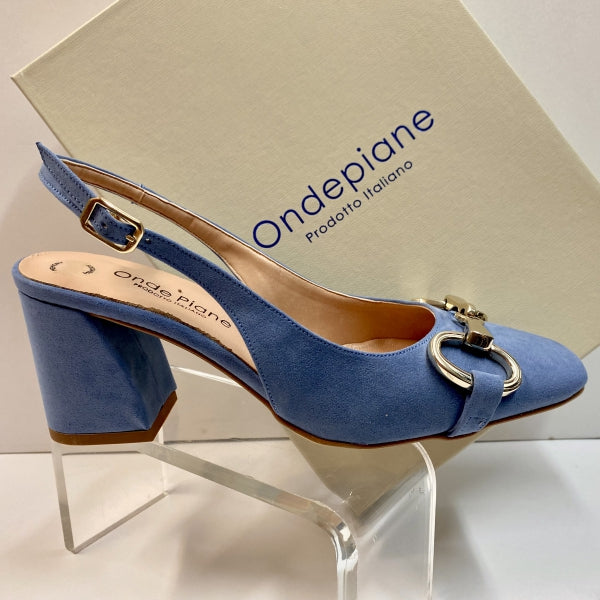 ONDE 431 CHANEL DONNA CON MORSETTO ORO SCAMOSCIATO AVIO