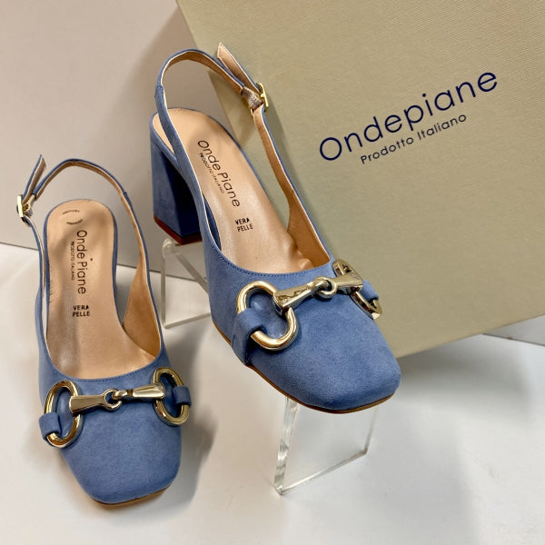 ONDE 431 CHANEL DONNA CON MORSETTO ORO SCAMOSCIATO AVIO