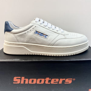 SHOOTERS S5584 SNEAKERS UOMO BIANCO CON PROFILI BLU