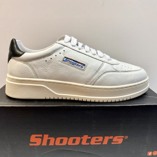 SHOOTERS S5584 SNEAKERS UOMO BIANCO CON PROFILO NERO