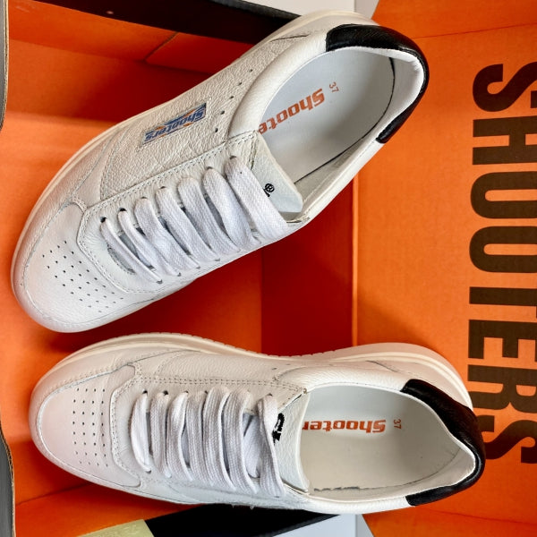 SHOOTERS S20063 SNEAKERS DONNA BIANCO CON PROFILO NERO
