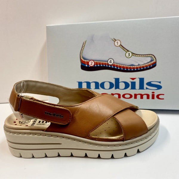 MEPHISTO CORDELIA SANDALO COMODO DOPPIA FASCIA BRANDY