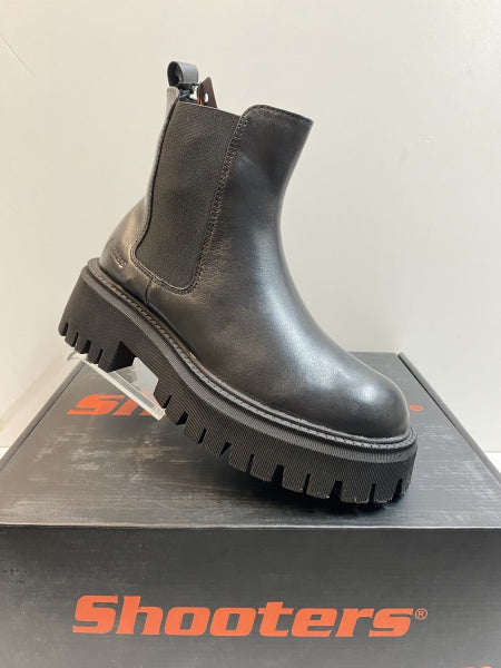 SHOOTERS 20530-01 STIVALETTO CHELSEA DONNA IN PELLE BLACK