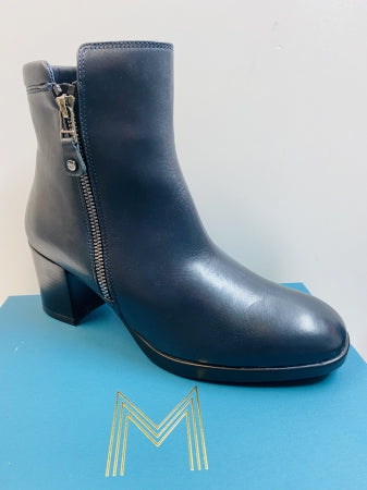 MELLUSO Z251 STIVALETTO DONNA IN PELLE NAVY