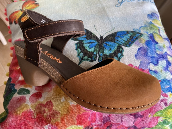 Jungla 7463 sabot donna in nabuk cuoio