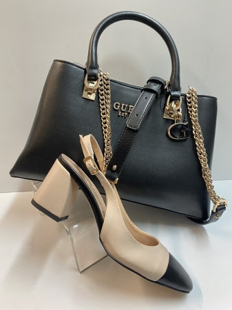 Ondepiane 407 slingback a tacco largo in pelle burro