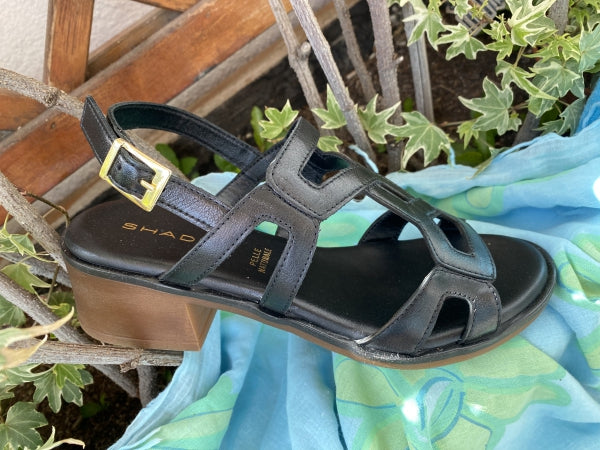 Shaddy 108200501 sandalo donna in pelle nero