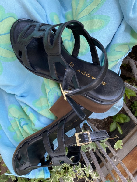 Shaddy 108200501 sandalo donna in pelle nero