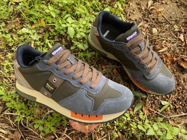 Blauer Queens 01 sneakers in tessuto e pelle scamosciata navy