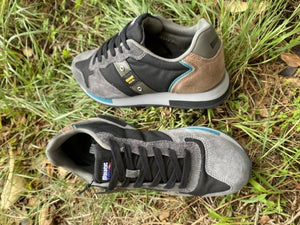 Blauer Queens 01 sneakers in tessuto e pelle scamosciata dark grey