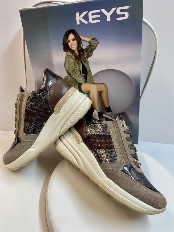 Keys 9952 sneakers donna bicolore bronzo