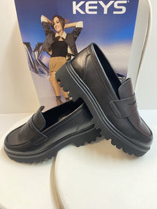 Keys 10031 mocassino donna fondo gomma nero