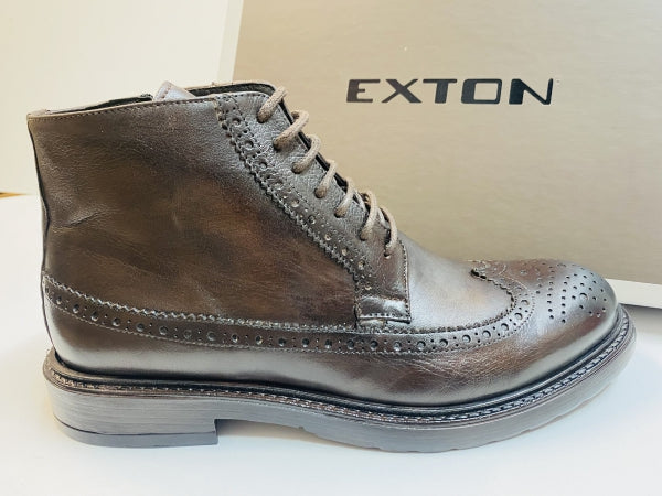 Exton 9821 stivaletto uomo in pelle castagno