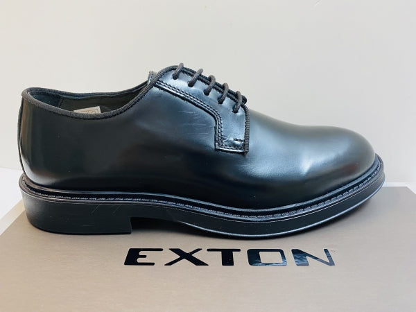 Exton 278 derby liscio uno in abrasivato nero