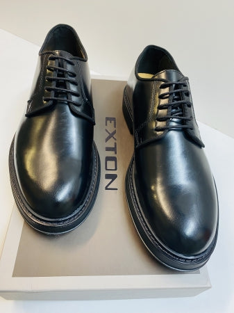 Exton 278 derby liscio uno in abrasivato nero